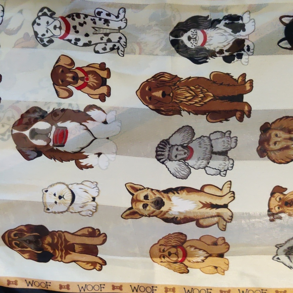 Dog Patterned Woof Scarf - Picture 2 of 3